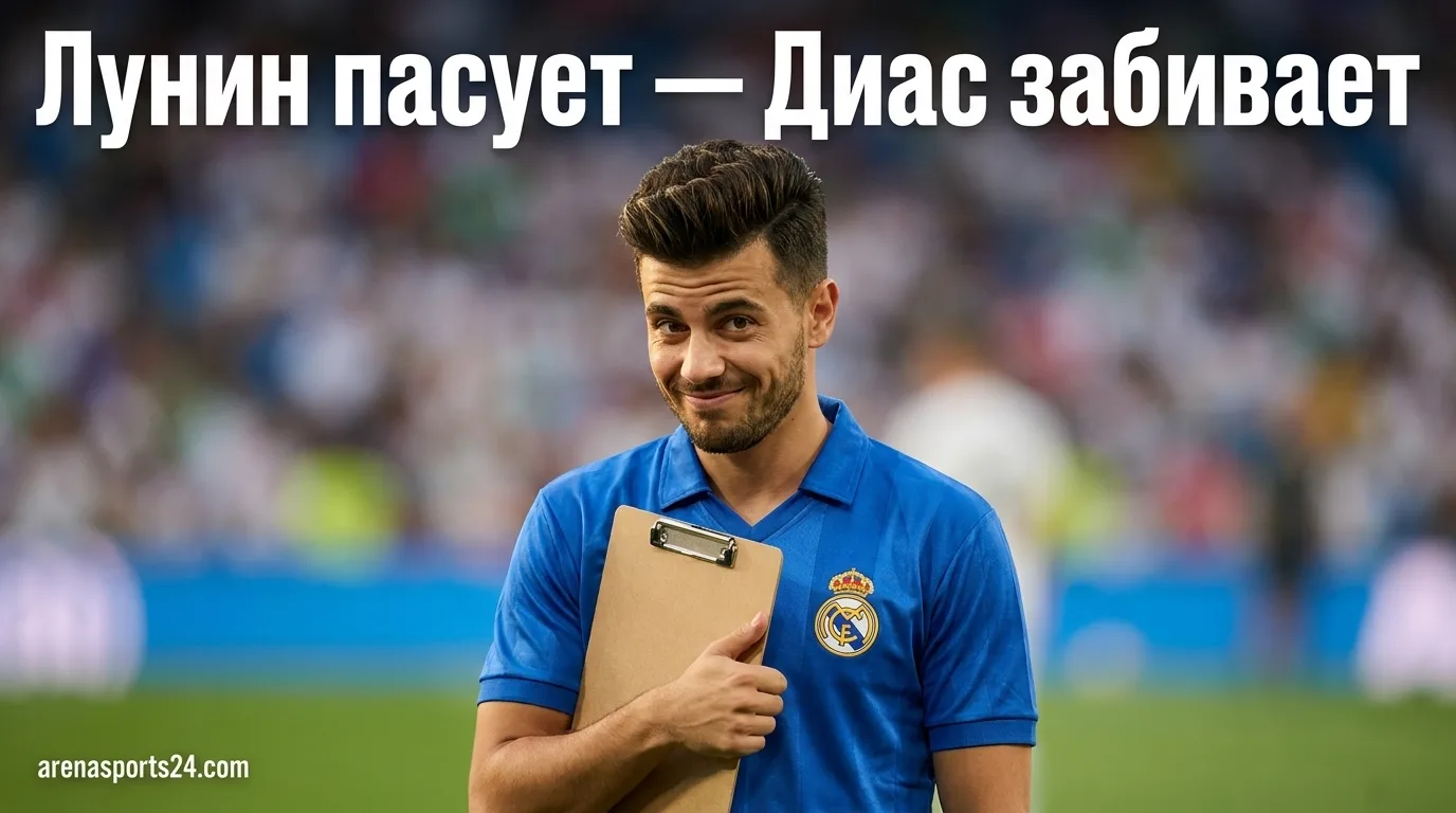 Реал Мадрид обыграл Депортиво Ла-Корунья 1:0: Лунин с передачей, Диас с голом